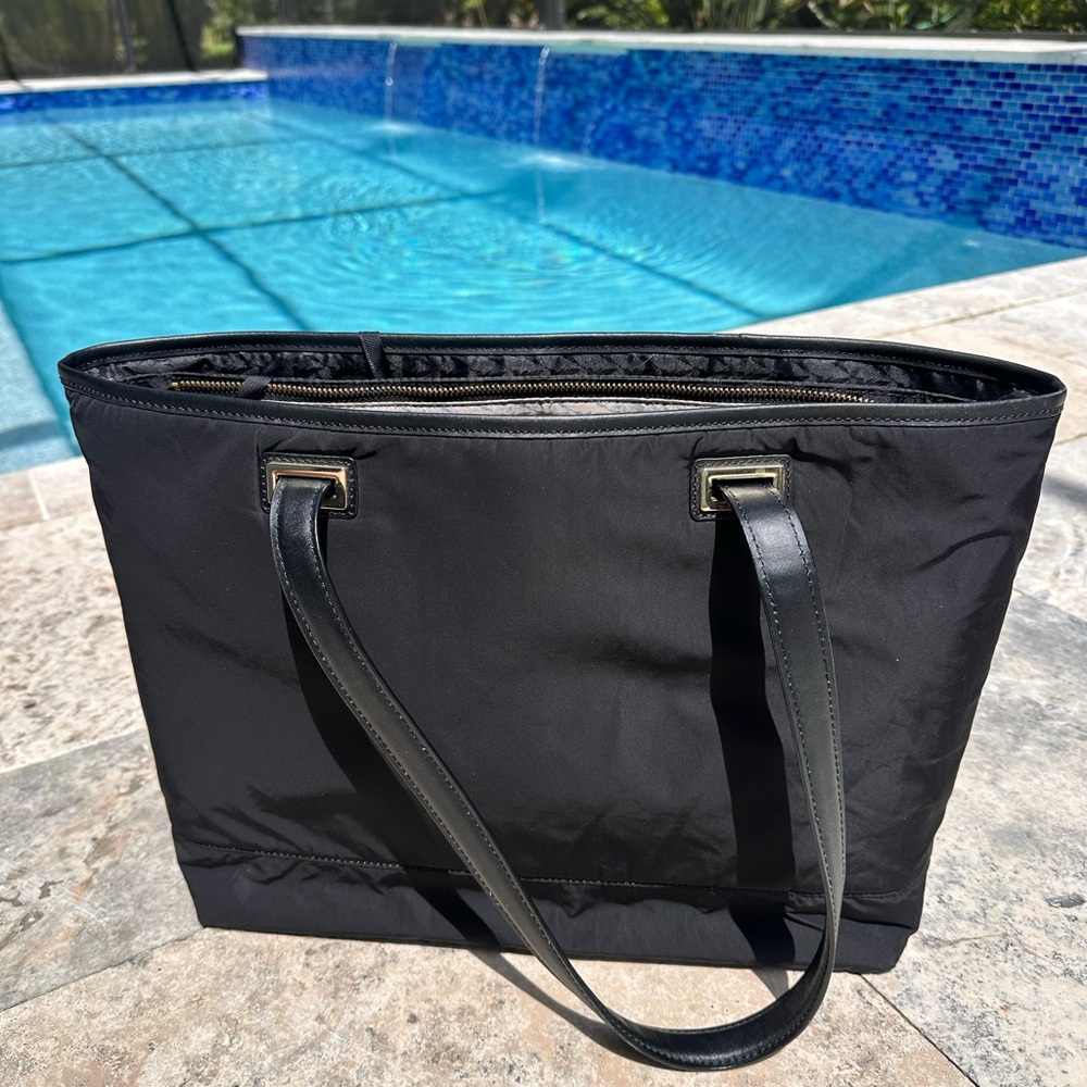 Lo& Sons Black Seville Aire Laptop Tote Bag - Excellent Condition!